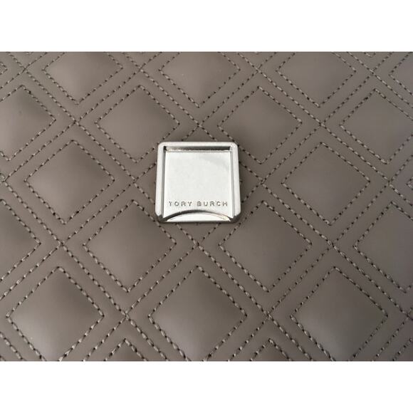 🆕 Tory Burch Fleming Convertible Shoulder GRAY HERON Matte Bag $598 - Picture 15 of 16